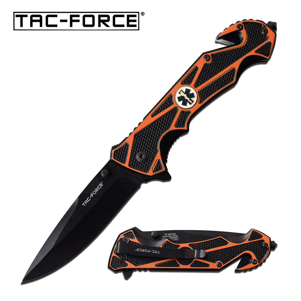 EMS Orange - Folding Pocket Knife